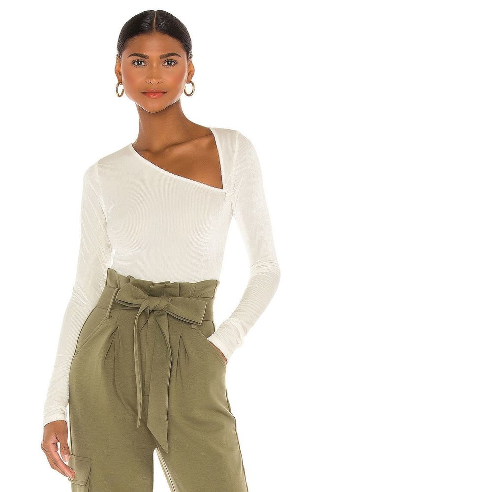 NEW Size XS OW Collection Amelia Bodysuit in White REVOLVE MSRP $85